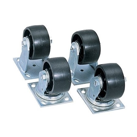 Casterhq Heavy-Duty Casters, 4" caster set 4pc for jobox And jobsite products ACD-3I6-FG9